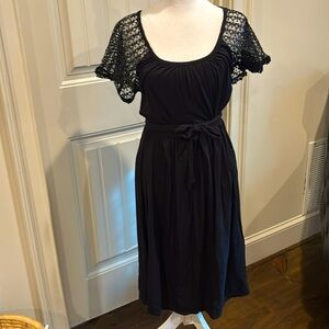 Lace flutter sleeve dress